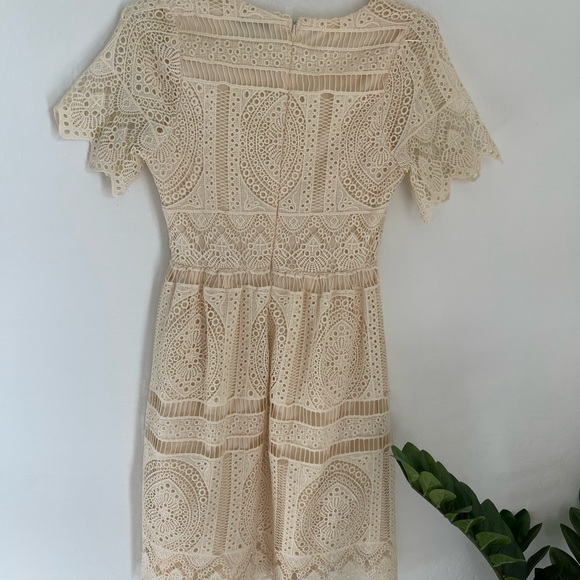 POLAGRAM Lace Boho Dress Small Petite - Picture 3 of 6
